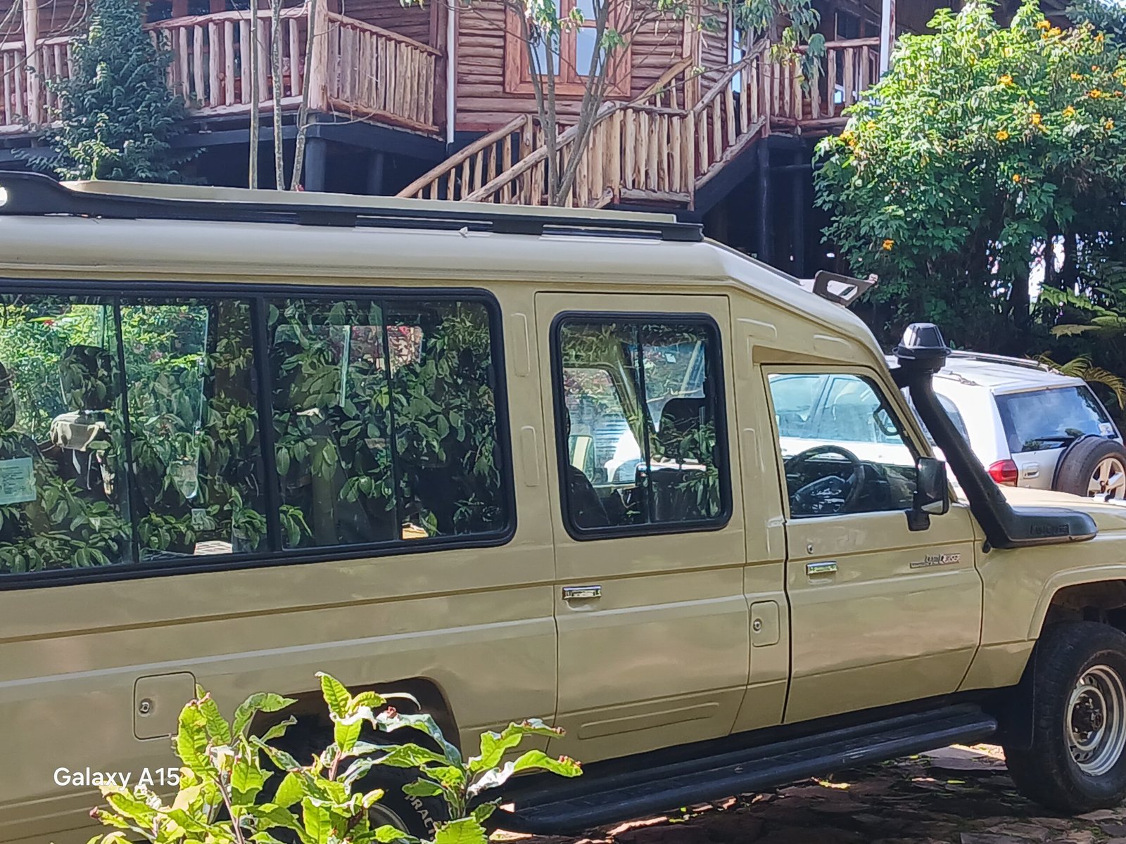 Orugano safari vehicle at a Bwindi lodge